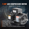 VEVOR 7.5HP Air Compressor Motor - 230V, 30A, 3450RPM, 184T Frame - High-Performance Electric Motor for Industrial & Commercial Air Compressors - Reversible CW/CCW