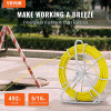 VEVOR Duct Rodder Fish Tape 492 ft Fiberglass + ABS Fiberglass Fish Tape with Durable Iron Reel Stand