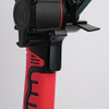 Shinano SI-2740 air belt sander showcasing 10mm belt drive system, comfortable rubber hand grip, and adjustable angle belt arm