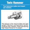 Twin hammer for Shinano 3/8" Square Drive pneumatic Impact Wrench SI-1605 With Muffler 911P-25