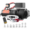 VEVOR Electric Winch, 12V 4500 lb Load Capacity Nylon Rope Winch, IP55 1/4” x 39ft ATV UTV Winch with Wireless Handheld Remote & Hawse Fairlead for Towing Jeep Off-Road SUV Truck, Car, Trailer, Boat