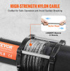 VEVOR Electric Winch, 12V 4500 lb Load Capacity Nylon Rope Winch, IP55 1/4” x 39ft ATV UTV Winch with Wireless Handheld Remote & Hawse Fairlead for Towing Jeep Off-Road SUV Truck, Car, Trailer, Boat