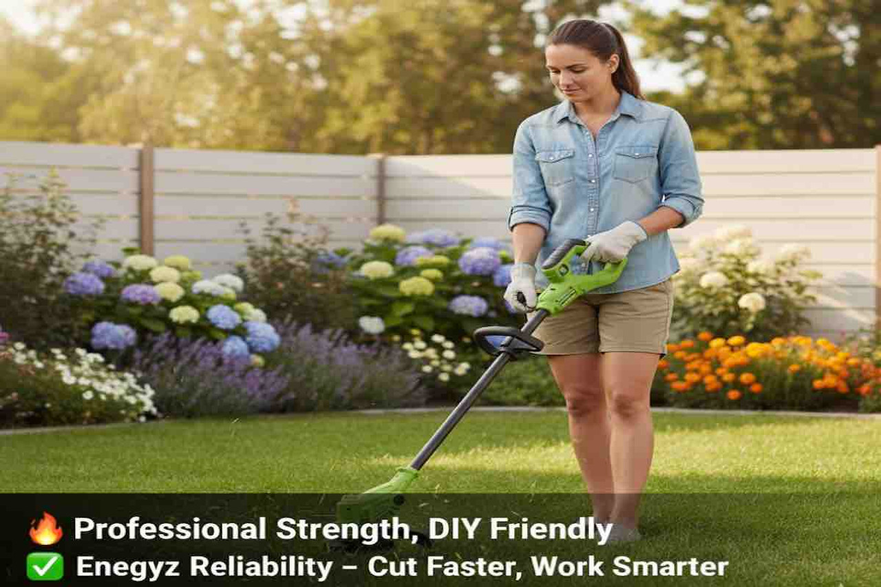 Take Back Your Lawn with Power — The Enegyz 20V Cordless Weed Eater that Does It All