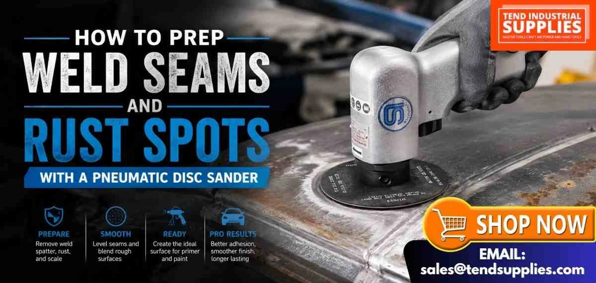 How to Prep Weld Seams and Rust Spots with a Pneumatic Disc Sander