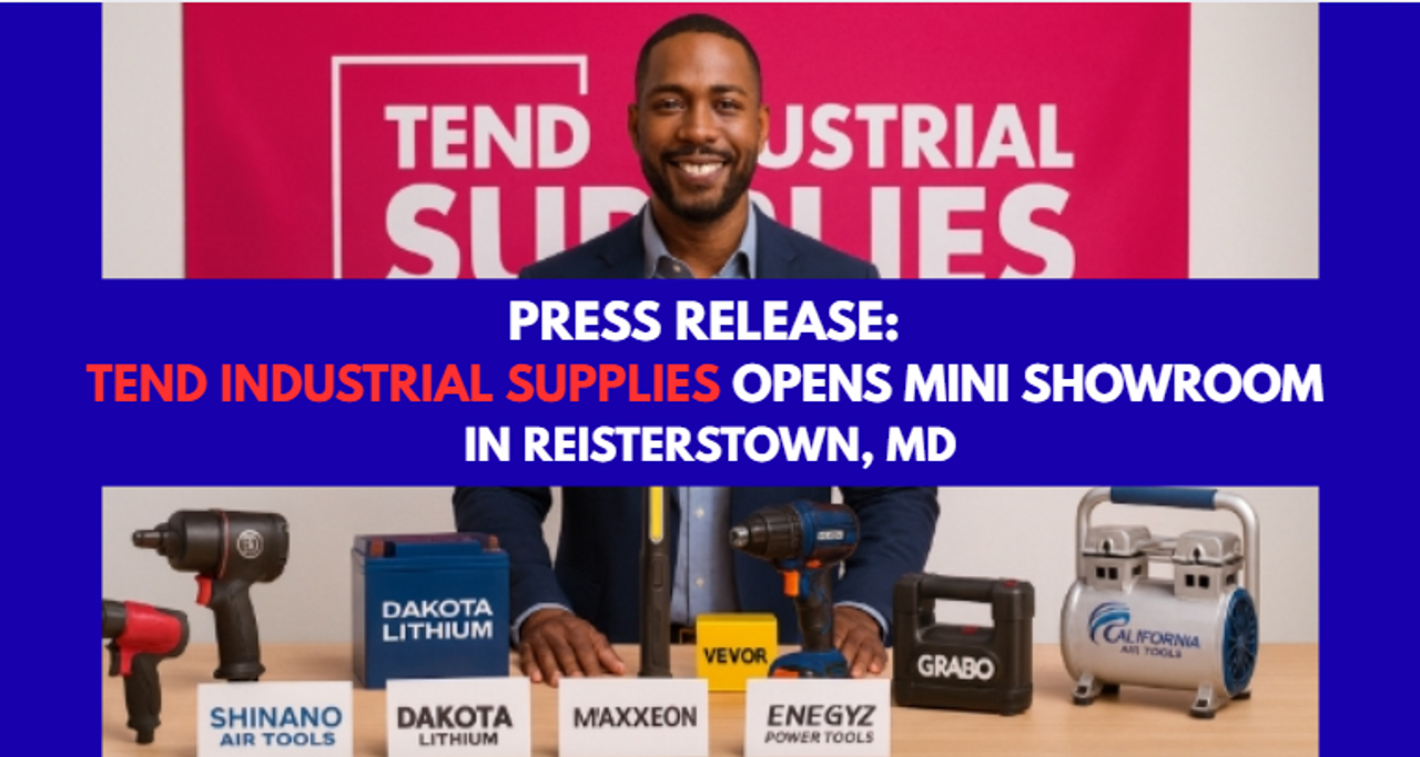 Press Release: Tend Industrial Supplies Opens Mini Showroom in Reisterstown, MD