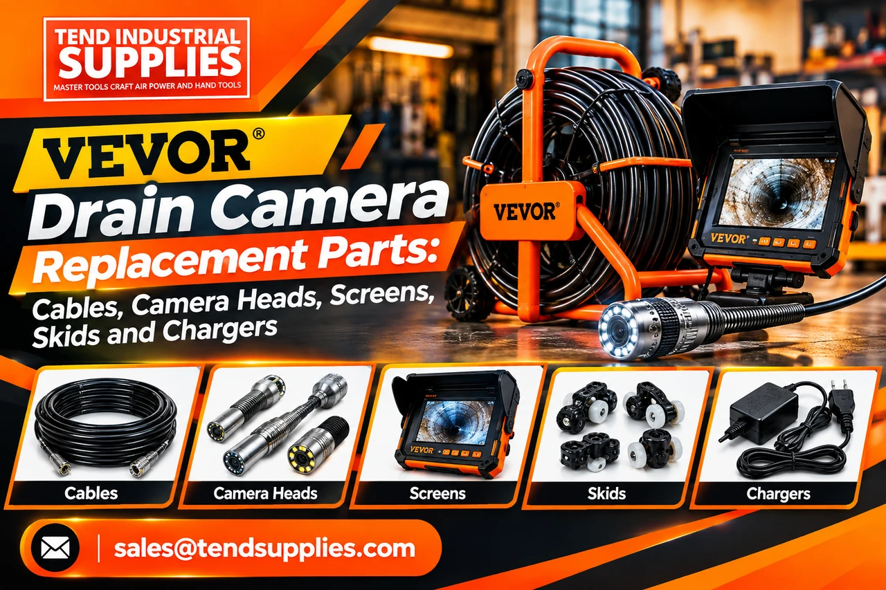 VEVOR Drain Camera Replacement Parts: Cables, Camera Heads, Screens, Skids and Chargers
