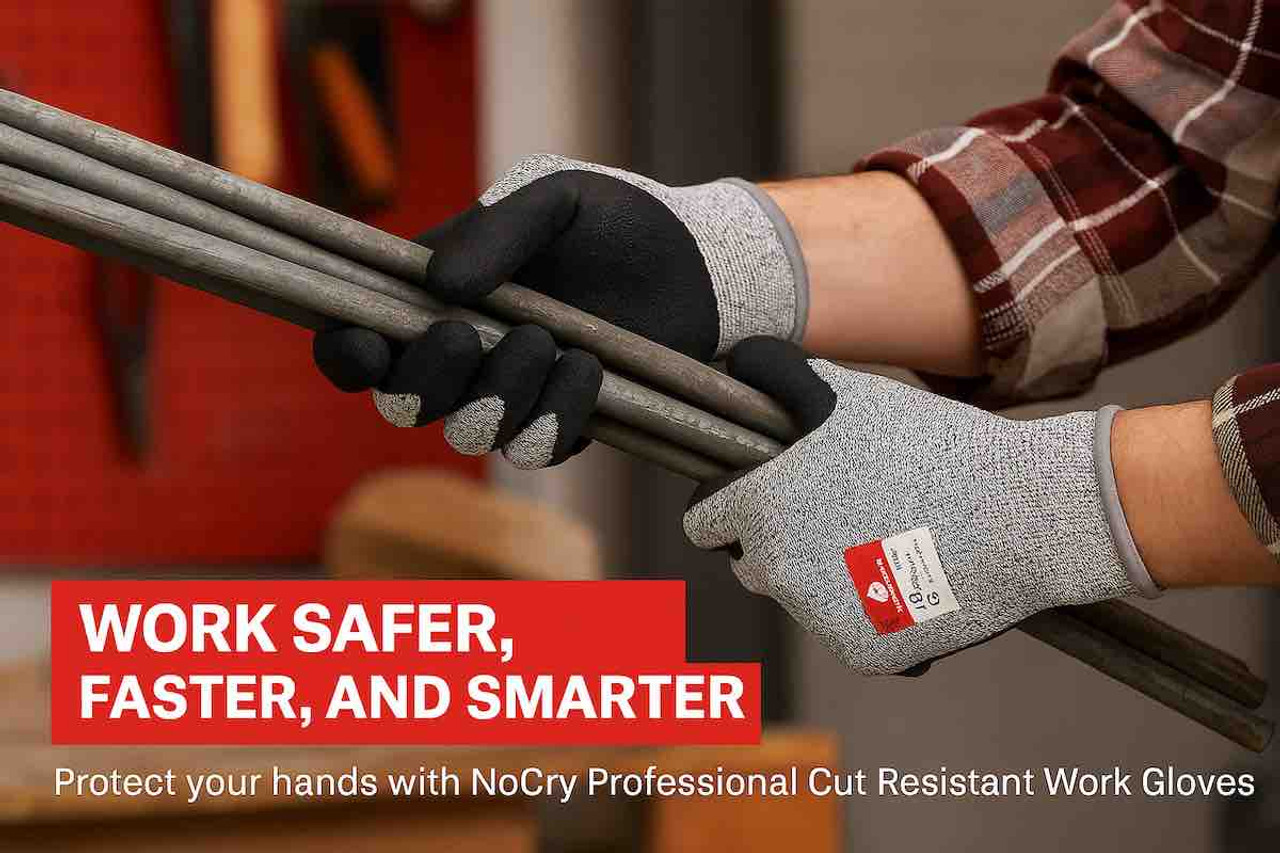 Work Safer, Faster, and Smarter: Protect Your Hands with NoCry Professional Cut-Resistant Gloves (Now Up to 15% Off!)