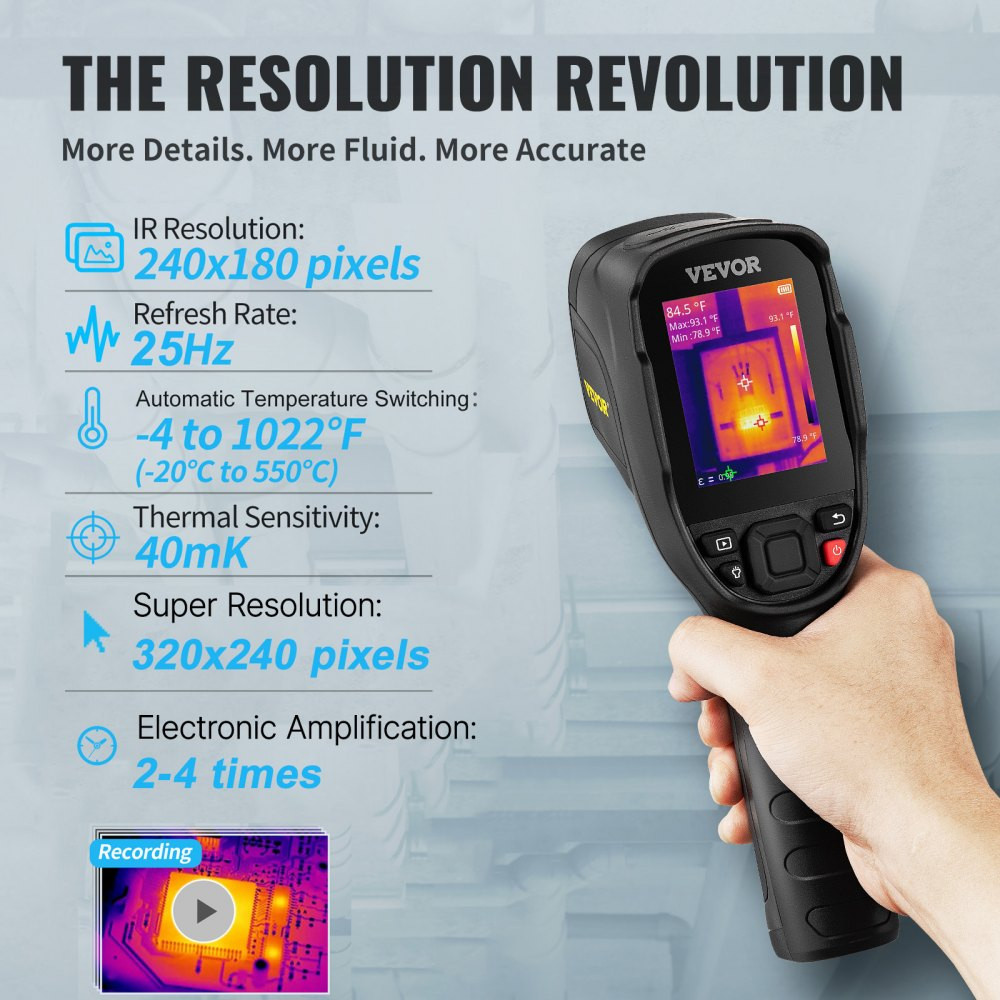 VEVOR SC240M Thermal Imaging Camera – 320x240 Super Resolution