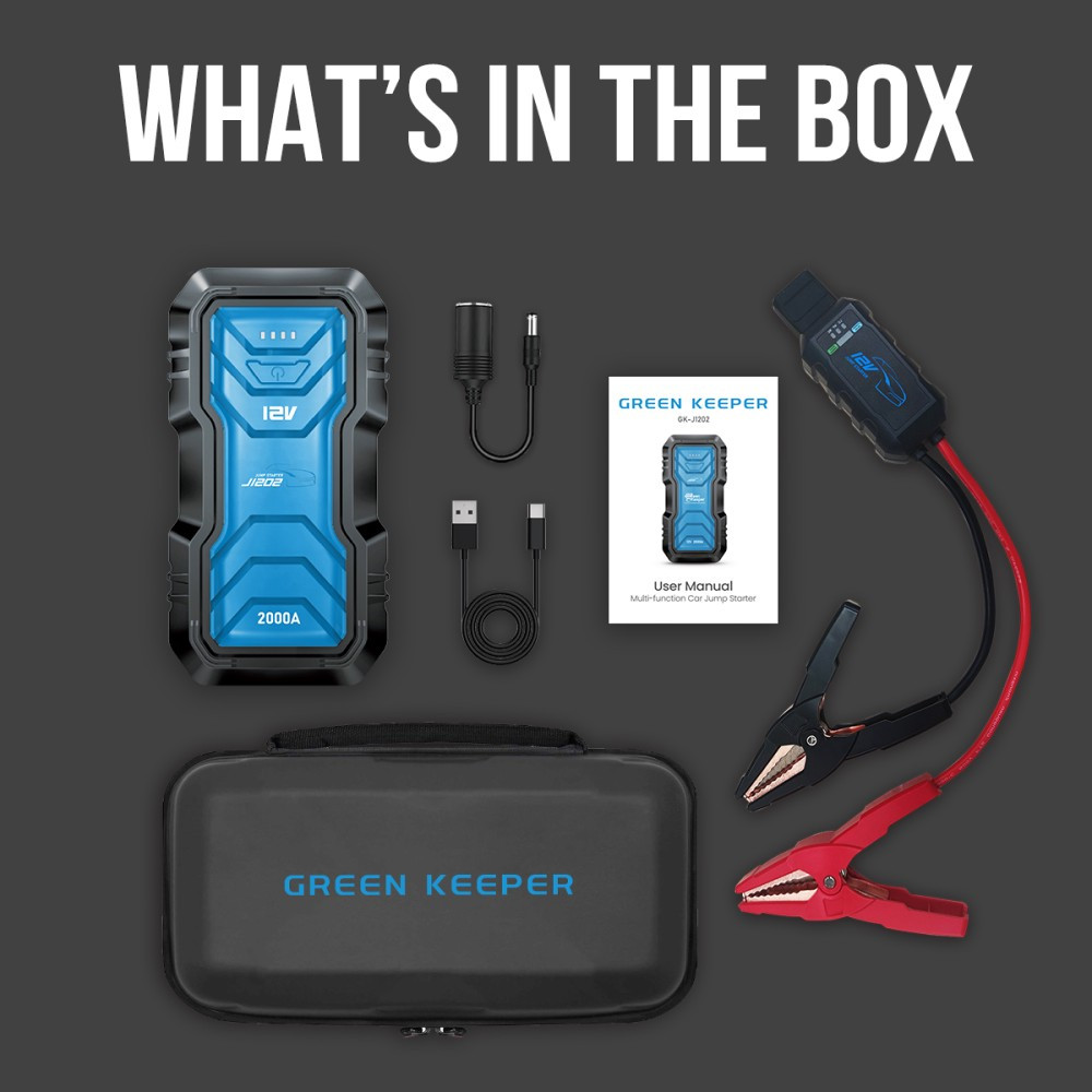 Green Keeper GK-J1202 Battery Jump Starter: Your 2000A Ultimate
