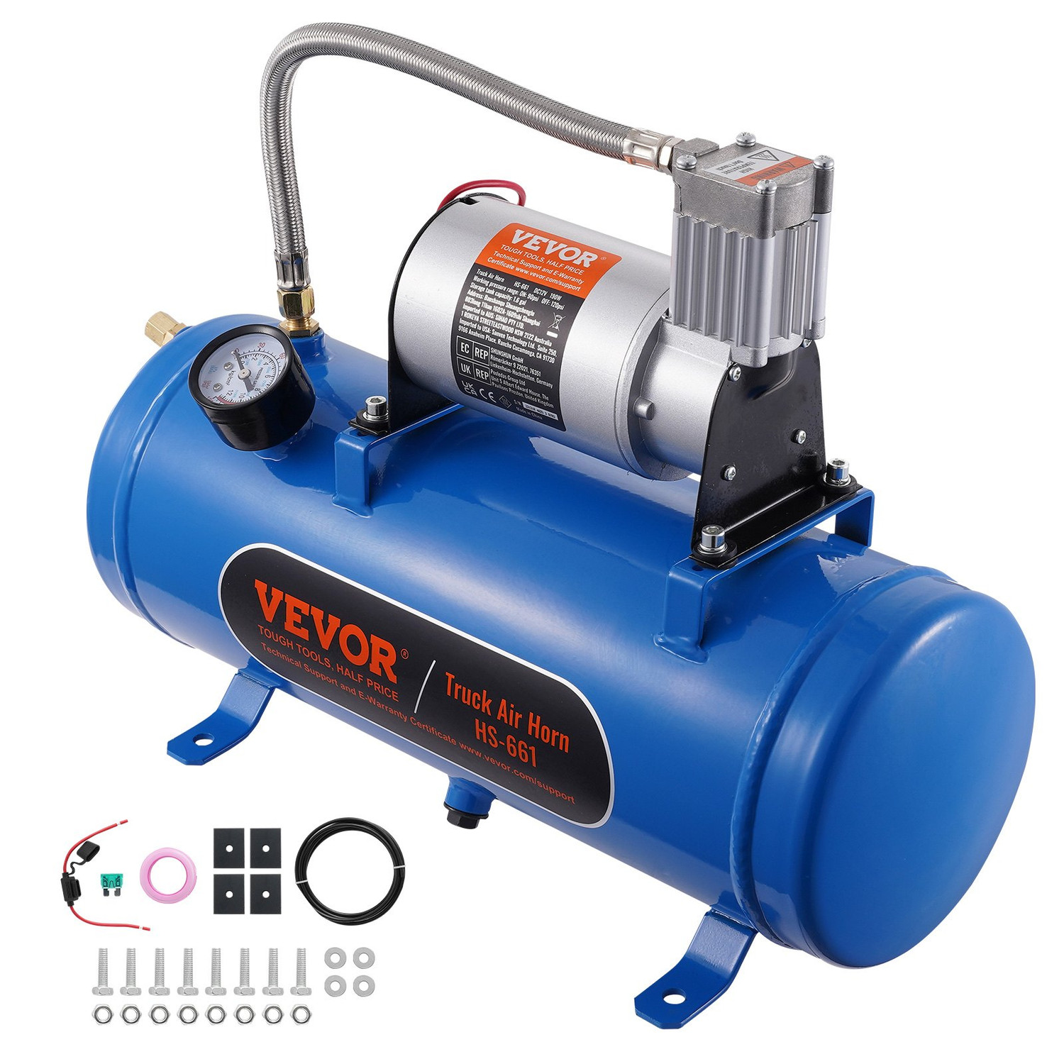 Buy VEVOR 12V 120 psi Air Compressor Gal/6 L Tank from us