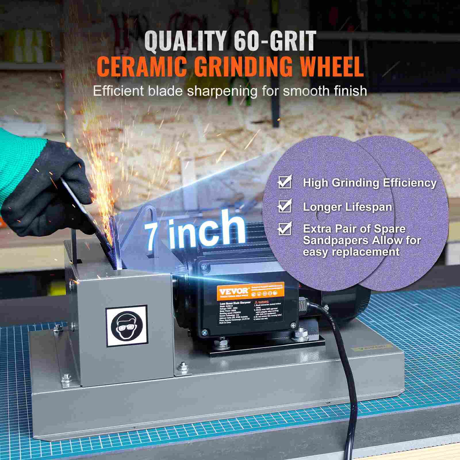 Here's the product listing for the VEVOR Lawn Mower Blade