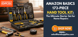 Amazon Basics 173-Piece Hand Tool Kit: The Ultimate Starter Set for Home Repairs