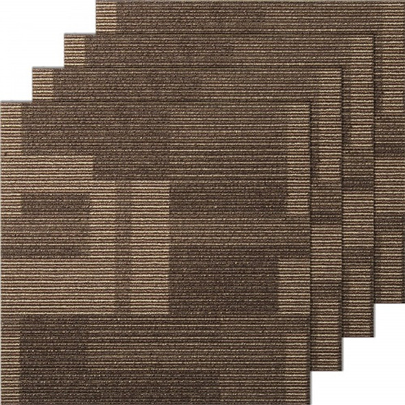 VEVOR Carpet Tiles Reusable, 24"x 24"Carpet Squares With Padding Attached, Soft Padded Carpet Tiles, Easy Install DIY for Bedroom Living Room (24Tiles, Mixed Brown) VEVOR Carpet Tiles Reusable, 24"x 24"Carpet Squares With Padding Attached, Soft Padded Carpet Tiles, Easy Install DIY for Bedroom Living Room (24Tiles, Mixed Brown)