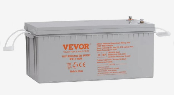 VEVOR Deep Cycle Battery, 12V 200 AH, AGM Marine Rechargeable Battery, High Self-Discharge Rate 1400A Current, for RV Solar Marine Off-Grid Applications UPS Backup Power System, Tested to UL Standards VEVOR Deep Cycle Battery, 12V 200 AH, AGM Marine Rechargeable Battery, High Self-Discharge Rate 1400A Current, for RV Solar Marine Off-Grid Applications UPS Backup Power System, Tested to UL Standards
