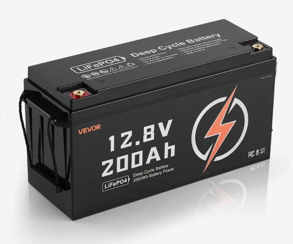 VEVOR 12V 200Ah Deep Cycle LiFePO4 Battery BMS Lithium Iron Phosphate Battery for Solar Off-Grid Home Energy Storage VEVOR 12V 200Ah Deep Cycle LiFePO4 Battery BMS Lithium Iron Phosphate Battery for Solar Off-Grid Home Energy Storage