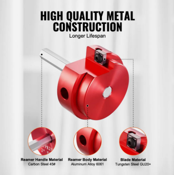 VEVOR PVC Pipe Reamer Tool Pipe Fitting Socket Saver Aluminum Alloy for SCH 40 for Water Lines, Drain Lines, Vent Lines