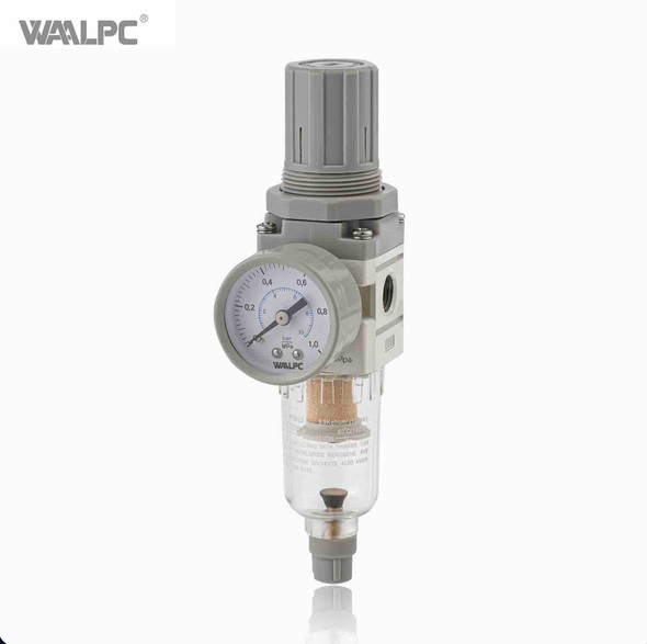 WAALPC AW2000-02 1/4" NPT Air Filter Regulator (Piggyback) - Manual Drain