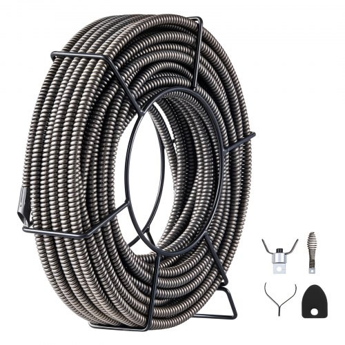 VEVOR 75 ft x 1/2 in Solid Core Drain Cleaning Cable