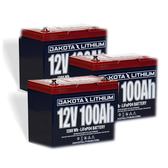 Dakota Lithium 36V 100Ah Heated LiFePO4 3 x 12V 100Ah Marine Batteries
