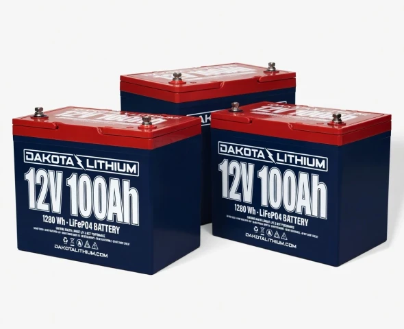 Dakota Lithium 36V 100Ah Heated LiFePO4 3 x 12V 100Ah Marine Batteries