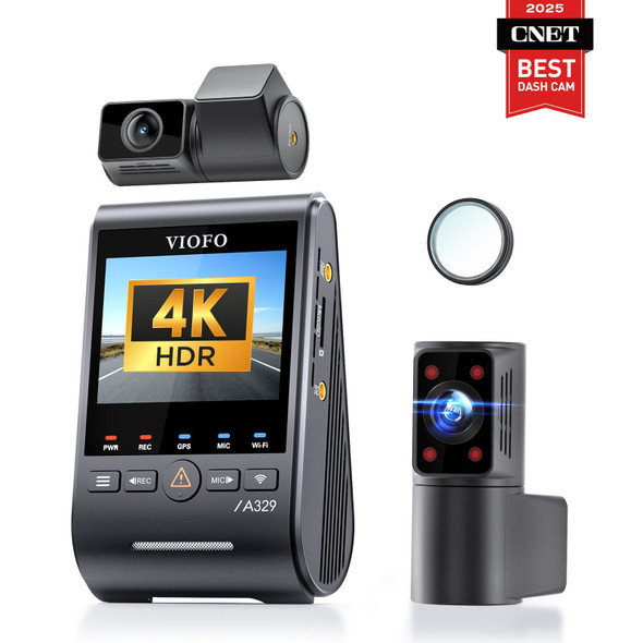 VIOFO A329S 3CH 4K Front, 2K Rear & Cabin Dash Cam