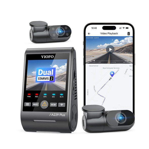 VIOFO A229 Plus 3CH 2K Front, 2K Rear & Cabin Dash Cam