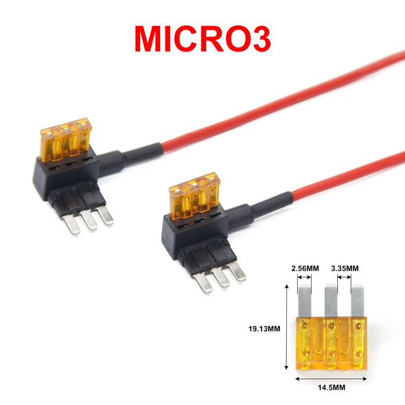 Two VIOFO Micro3 fuse circuit holders, an example of the selectable fuse profile