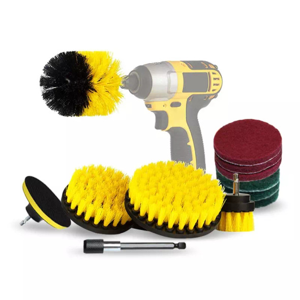 Nylon Drill Brush for power cleaning and brushing, fix in a drill driver and wash