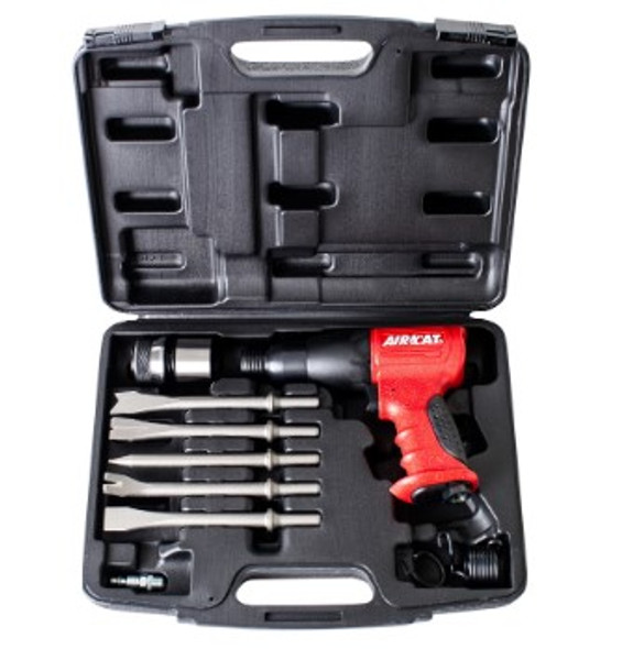 Composite Air Hammer Kit 3,000 BPM w/5 chisels, 2 Retainers AIRCAT 5100-A