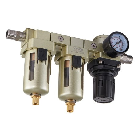 VEVOR Air Compressor Filter Regulator, 3/8" NPT Dual Stage