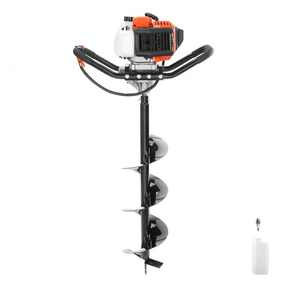 VEVOR 43cc Gas Post Hole Digger – 1250W Earth Auger with 8" Drill Bit, 30" Long Auger, & EPA Certification for Fencing, Gardening, Planting & Farmland VEVOR 43cc Gas Post Hole Digger – 1250W Earth Auger with 8" Drill Bit, 30" Long Auger, & EPA Certification for Fencing, Gardening, Planting & Farmland