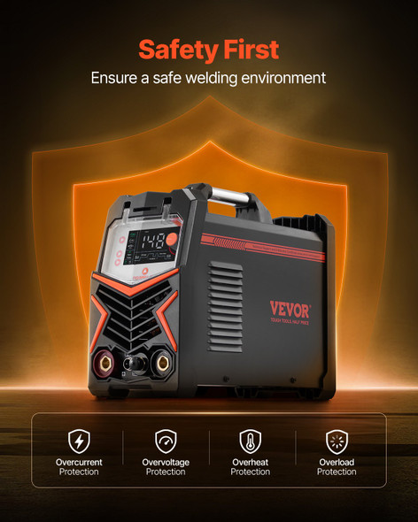VEVOR 210 Amp TIG Welder, Welder TIG 3 in 1, 110/220V Dual Voltage HF TIG/Stick/Clean Welding Machine w/USB, IGBT Inverter & Torch, Digital Arc Welder