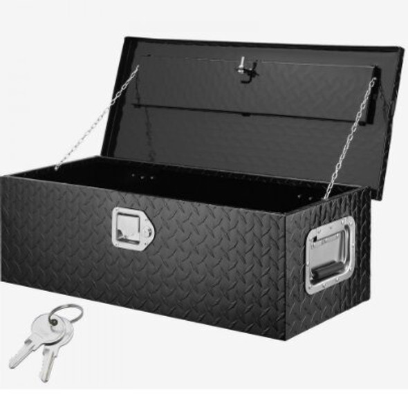 VEVOR Heavy Duty Aluminum Truck Bed Tool Box, Diamond Plate Tool Box with Side Handle and Lock Keys, Storage Tool Box Chest Box Organizer for Pickup, RV, Trailer, Truck Bed, 30"x13"x9.6", Black VEVOR Heavy Duty Aluminum Truck Bed Tool Box, Diamond Plate Tool Box with Side Handle and Lock Keys, Storage Tool Box Chest Box Organizer for Pickup, RV, Trailer, Truck Bed, 30"x13"x9.6", Black