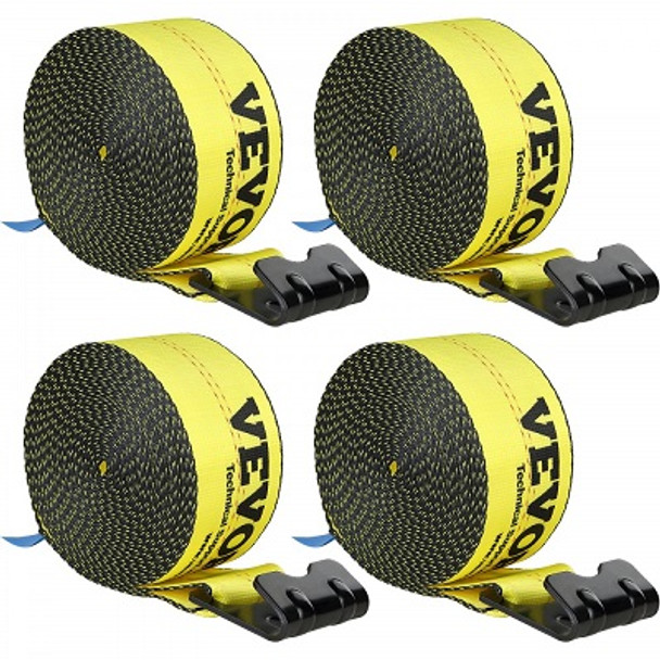 VEVOR Winch Straps 4'' x 30' 6000 lbs Load Capacity 18000 lbs Break Strength