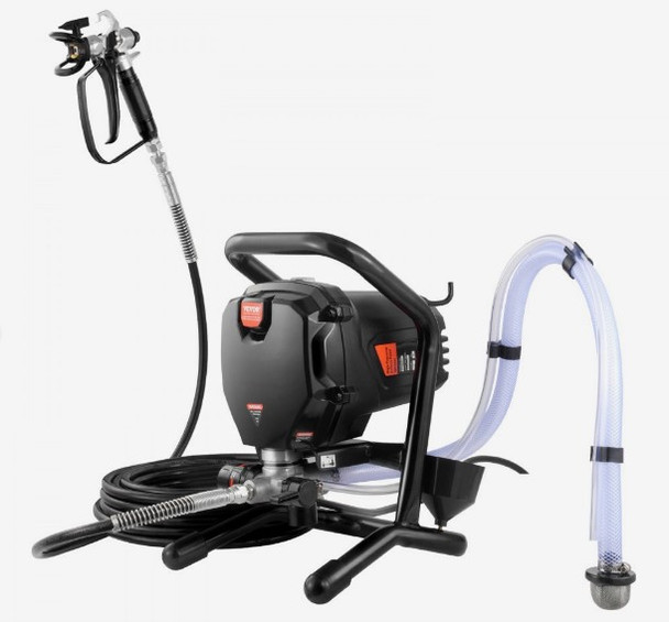 VEVOR Stand Airless Paint Sprayer, 3000PSI 750W Efficient Electric Airless Sprayer,for Home Interior and Exterior Furniture and Fences, Handheld Paint Sprayers, Fine and Even Painting Effect