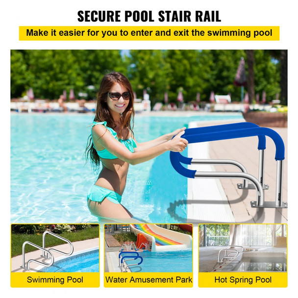 VEVOR 32" x 22.5" 304 Stainless Steel Pool Handrail