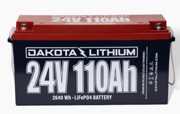 Dakota Lithium 24V 110Ah Deep Cycle LiFePO4 Battery