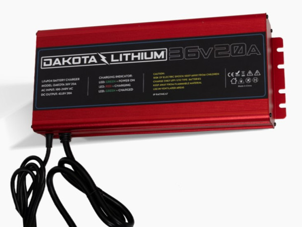 Dakota Lithium Ultra Fast 36V 20A Waterproof LiFePO4 Onboard Battery Charger