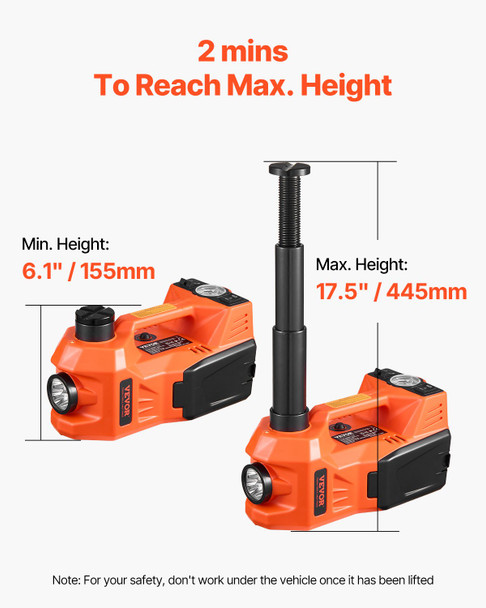 VEVOR 5-Ton Electric Car Jack Kit – 11000 lbs Hydraulic Jack with Electric Impact Wrench, Tire Inflator & LED Light for Sedans, SUVs, Trucks & Emergency Roadside Repair