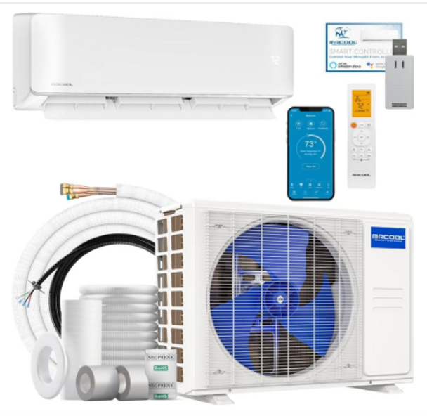 MrCool DIY 9k BTU 23.6 SEER2 Ductless Mini Split AC & Heat Pump 5th Generation - Energy Star 115v with 1 YR Labor Warranty by IWAE MrCool DIY 9k BTU 23.6 SEER2 Ductless Mini Split AC & Heat Pump 5th Generation - Energy Star 115v with 1 YR Labor Warranty by IWAE
