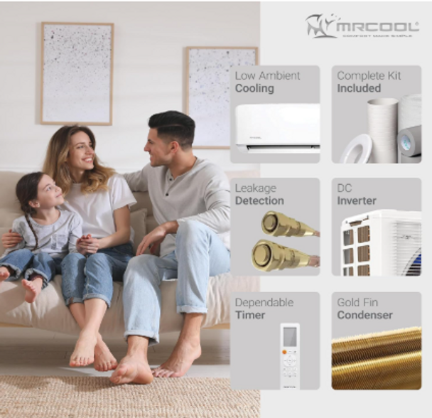 MRCOOL DIY 5TH Gen 9,000 BTU 23.6 SEER2 Energy Star Ductless Mini-Split AC and Heat Pump with 25ft Install Kit 115V MRCOOL DIY 5TH Gen 9,000 BTU 23.6 SEER2 Energy Star Ductless Mini-Split AC and Heat Pump with 25ft Install Kit 115V