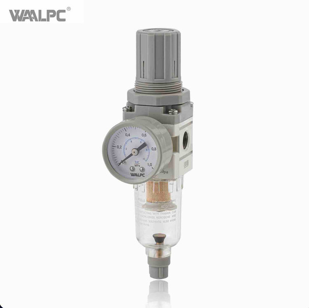 WAALPC AW2000-02 1/4" NPT Air Filter Regulator (Piggyback) - Manual Drain