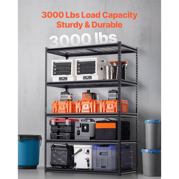 VEVOR 5-Tier Heavy Duty Garage Shelving - 3000 lbs