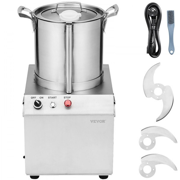 Commercial 10L Stainless Steel Food Processor & Industrial Vegetable Chopper