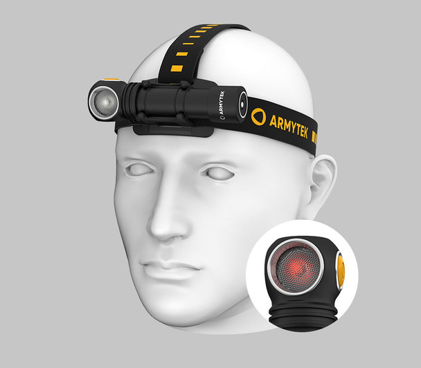 Armytek Wizard C2 WR Magnet USB Red/White Headlamp - White & Red, 1100/230 Lumens