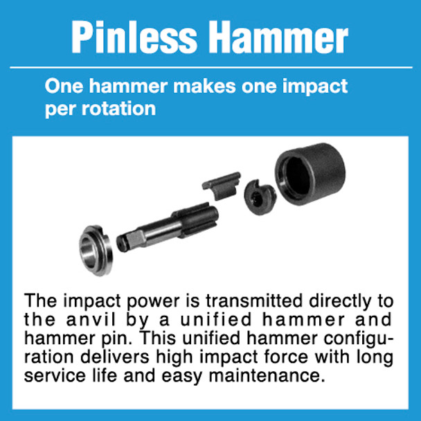 Shinano 1" Square Drive 6" Long Anvil air Impact Wrench  SI-1876 Inside trigger or Outside trigger