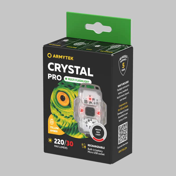 Armytek Crystal Pro Grey Keychain Multi Flashlight - White/Red, 220/30 Lumens product image 5