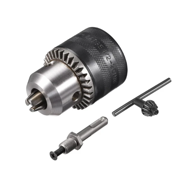 Heavy Duty 1/2" Keyed Drill Chuck Kit with SDS-Plus Round Shank Adapter