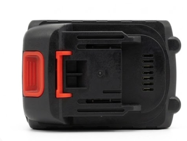 ENEGYZ replacement battery slide-on rails and electrical terminal interface