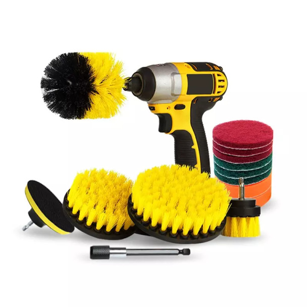 Nylon Drill Brush for power cleaning and brushing, fix in a drill driver and wash